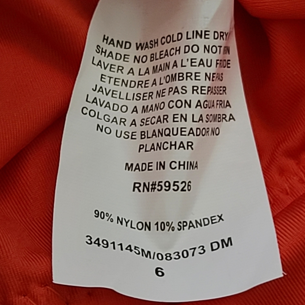 Trina Turk Monaco Twistback One Piece Swimsuit in Flame Sz 6 - Picture 6 of 11